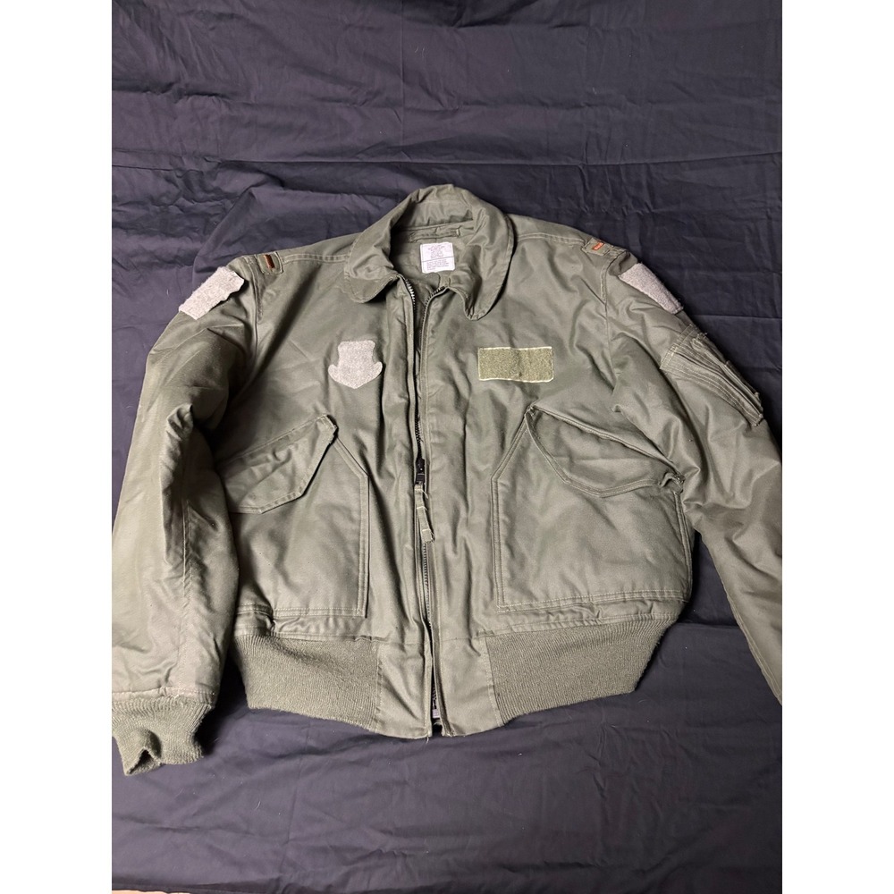 US Military Cold Weather High Temperature Resistant Flight Jacket Green Bomber L